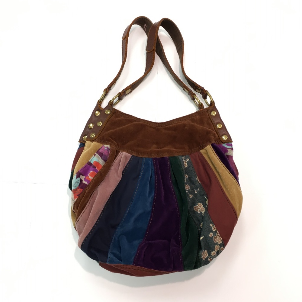 Lucky Brand Multicolor Patchwork Suede Shoulder Bag - Picture 2 of 8